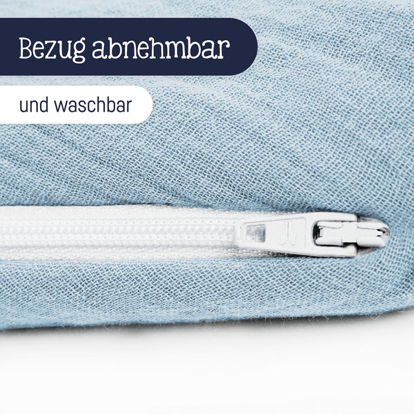 Stillkissen aus Baumwollmusselin denim