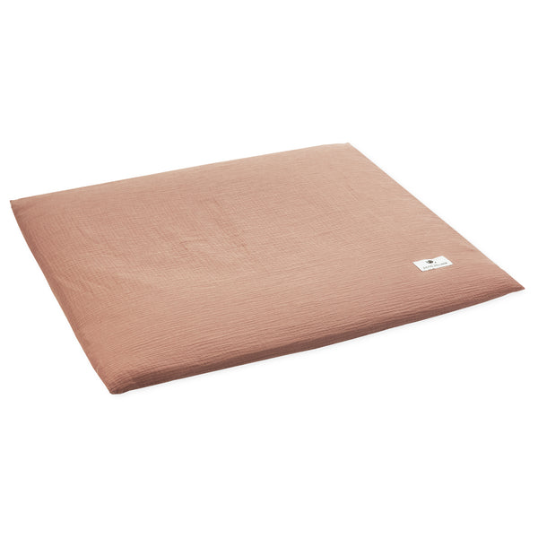 Changing mat cover made of muslin, dune