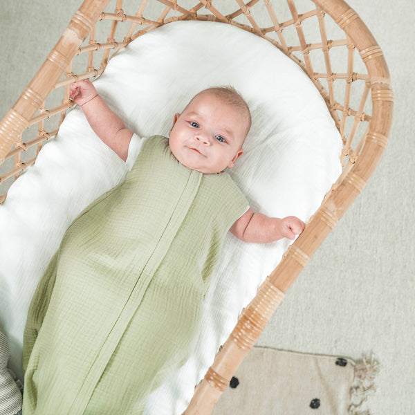 Musselin Sommerschlafsack, Lime