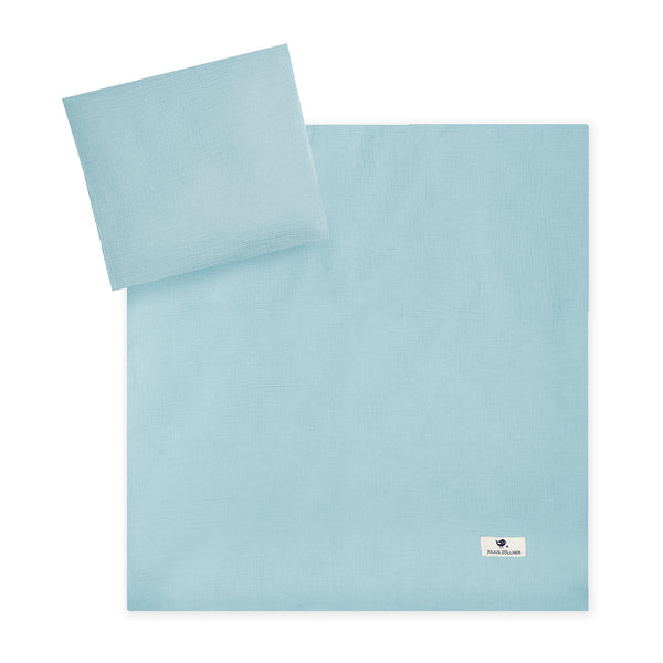 Cotton muslin bed linen, denim