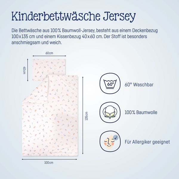 Jersey Bettwäsche Little Dinos