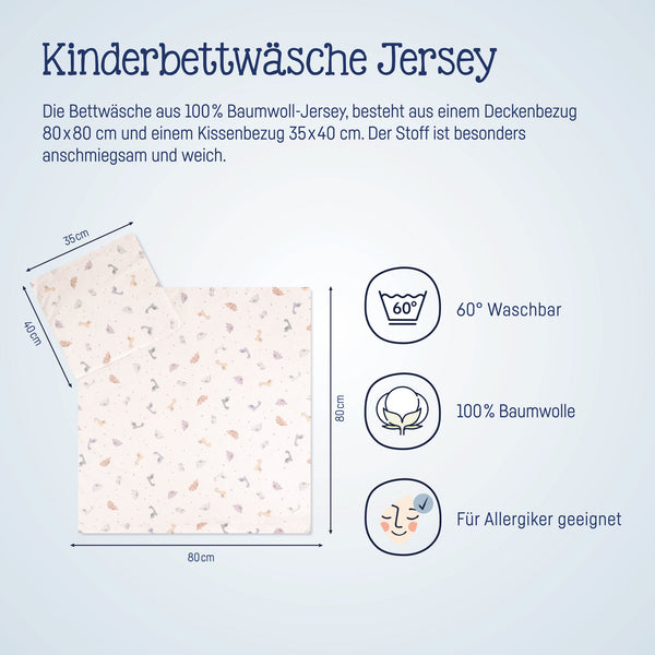 Jersey Bettwäsche Little Dinos