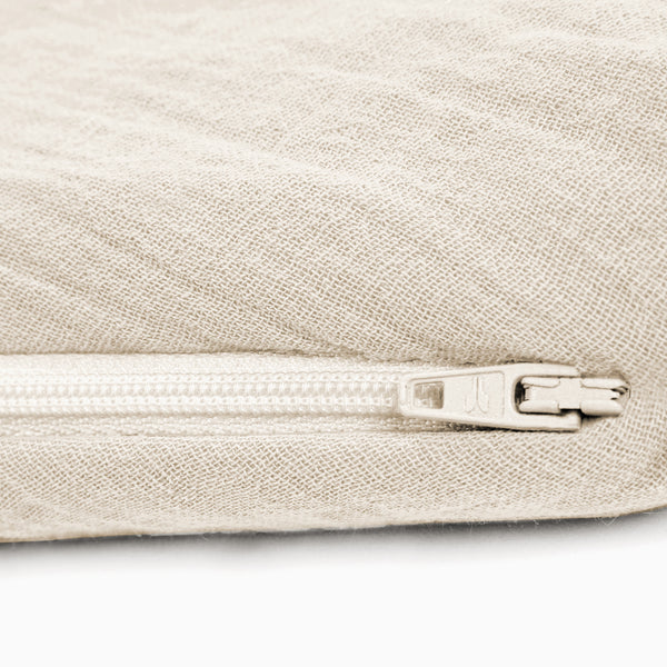 Nursing pillow cover made of cotton muslin, sand
