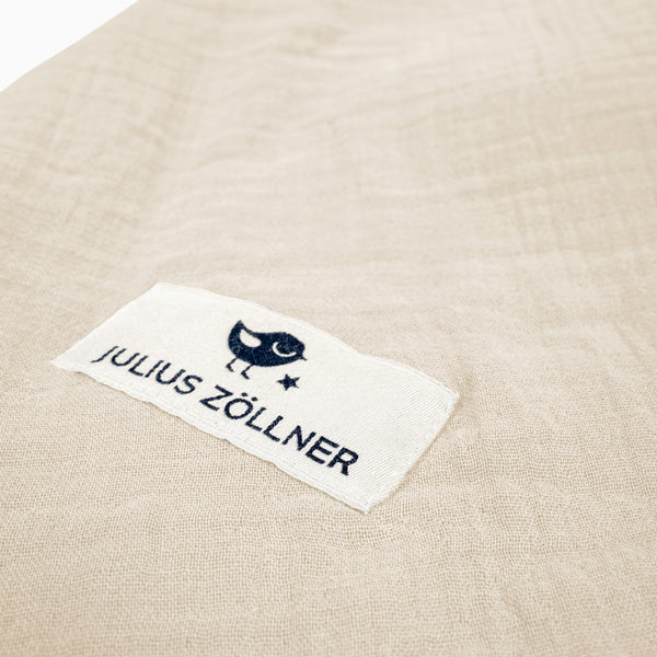 Nursing pillow cover made of cotton muslin, sand