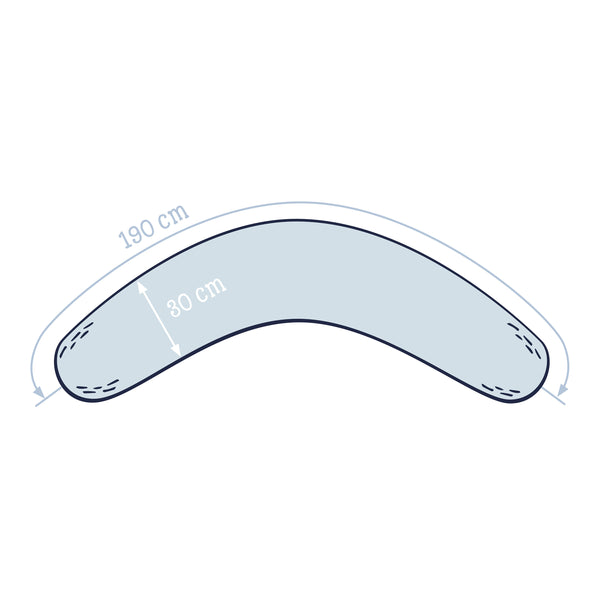 Nursing pillow cover with button, Organic Wildflower