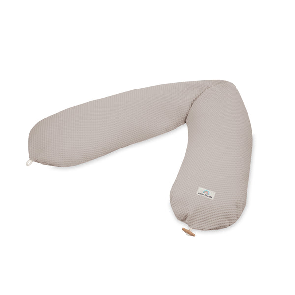 Nursing pillow with button, waffle piqué Seashell