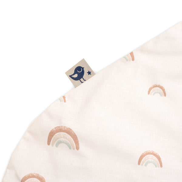 Nursing pillow cover with button, Organic Rainbow