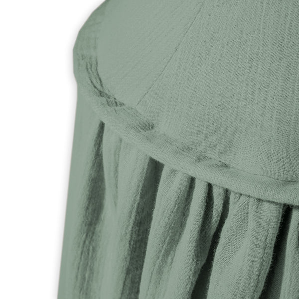 Canopy made of cotton muslin, green