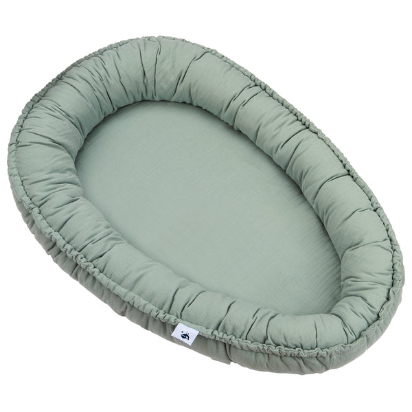 Muslin cuddle nest NIDO, green