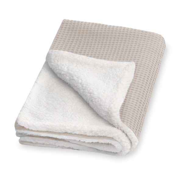Winter blanket, waffle piqué Seashell