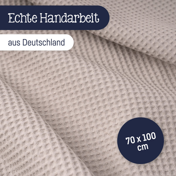 Winter blanket, waffle piqué Seashell