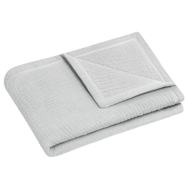 Cotton muslin blanket, grey