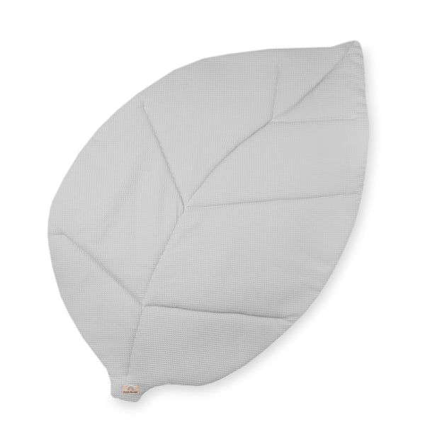 Krabbeldecke Blatt, Waffelpiqué Light Grey