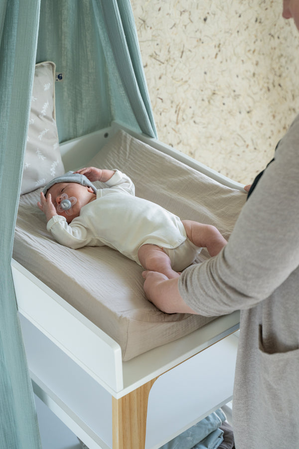 Canopy made of cotton muslin, green
