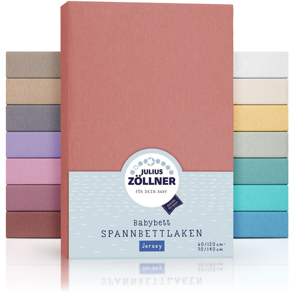 Jersey fitted sheet for baby mattresses 60x120 to 70x140cm, Terra
