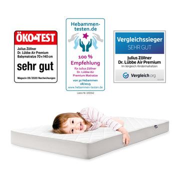ÖKO-TEST „Sehr gut“ für Babymatratze Dr. Lübbe Air Premium