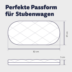 Stubenwagenmatratze XL Allegro 82x47 cm