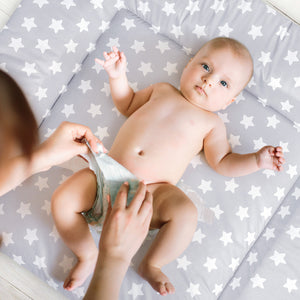 Wickelauflage "Softy", Sterne Grau 85/75