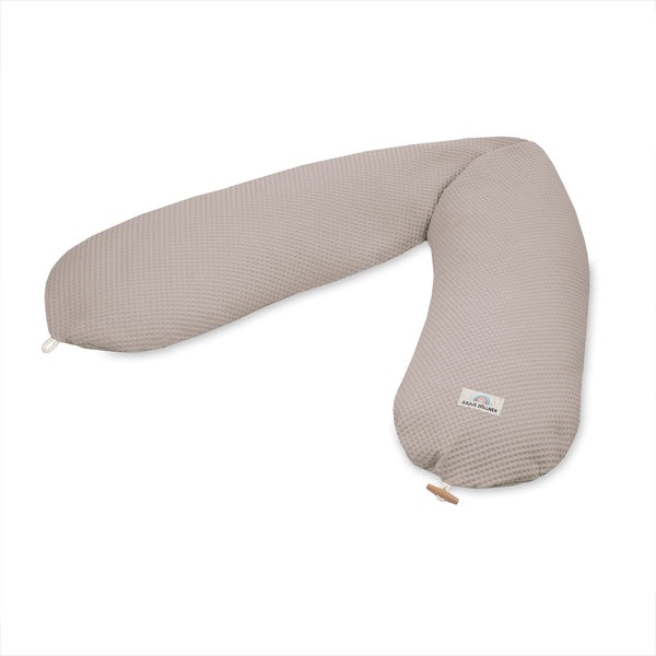 Nursing pillow with button, waffle piqué blush