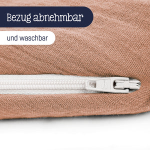 Stillkissen aus Baumwollmusselin dune