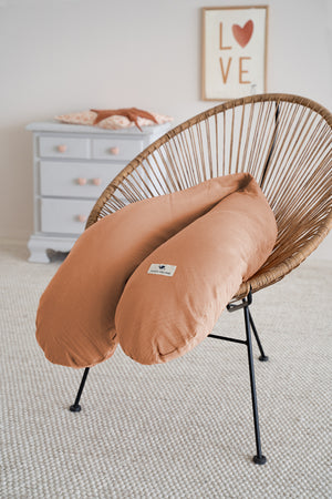 Stillkissen aus Baumwollmusselin dune