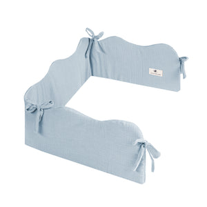 Nestchen Wave S aus Baumwollmusselin, Denim