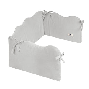 Nestchen Wave aus Baumwollmusselin, Grey