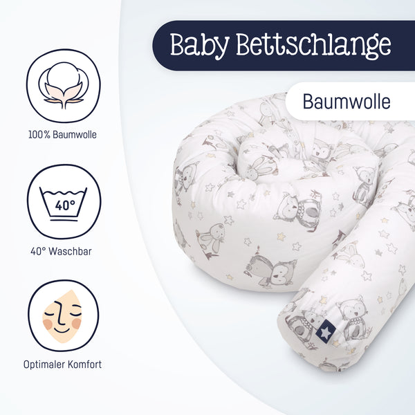 Bettschlange, Häschen und Eule