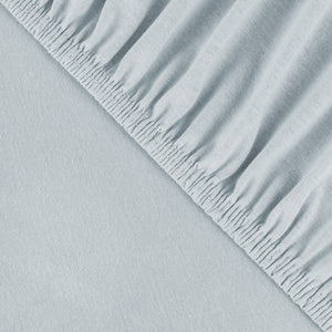 Jersey fitted sheet for baby mattresses 60x120 to 70x140cm, denim
