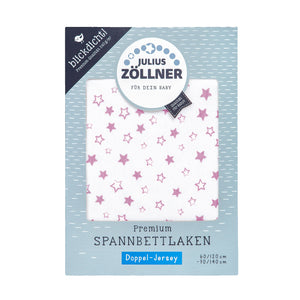 Jersey fitted sheet for baby mattresses 60x120 to 70x140cm, denim