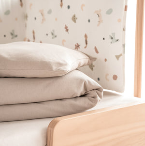 Jersey bed linen plain oatmeal