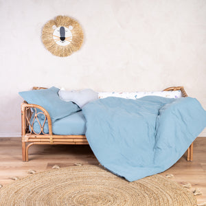 Cotton muslin bed linen, denim