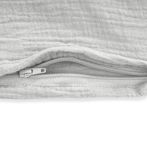 Bettwäsche aus Baumwollmusselin, Grau