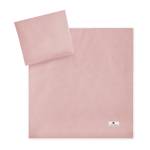 Bettwäsche aus Baumwollmusselin, Dusty Rose