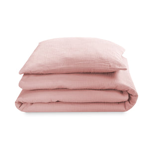 Bettwäsche aus Baumwollmusselin, Dusty Rose