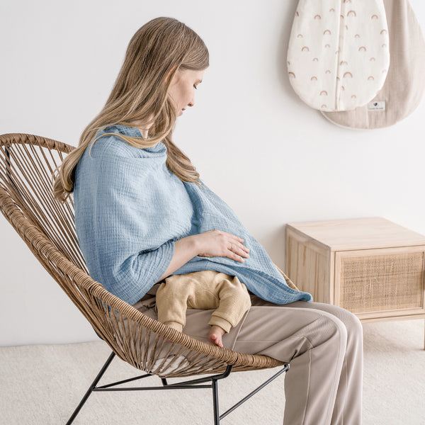 Stilltuch Musselin denim