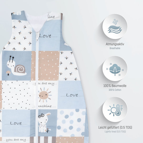 Summer sleeping bag - Patch Blue