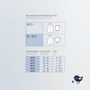 Jersey Sommerschlafsack - Größe 50/56 - Design wählbar