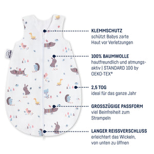 Jersey Schlafsack - Crazy Animals