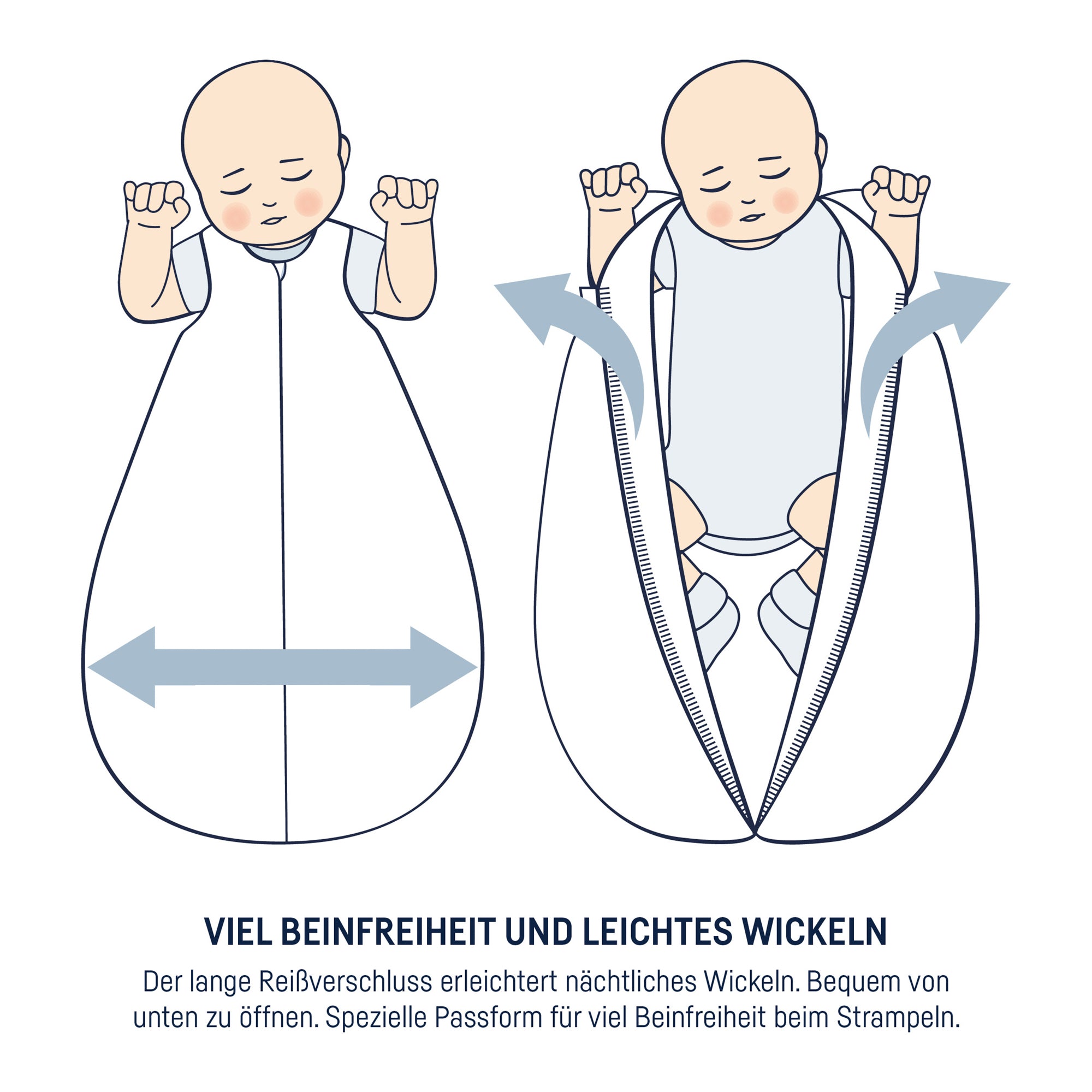 schlafsack mit viel beinfreiheit Jersey Schlafsack