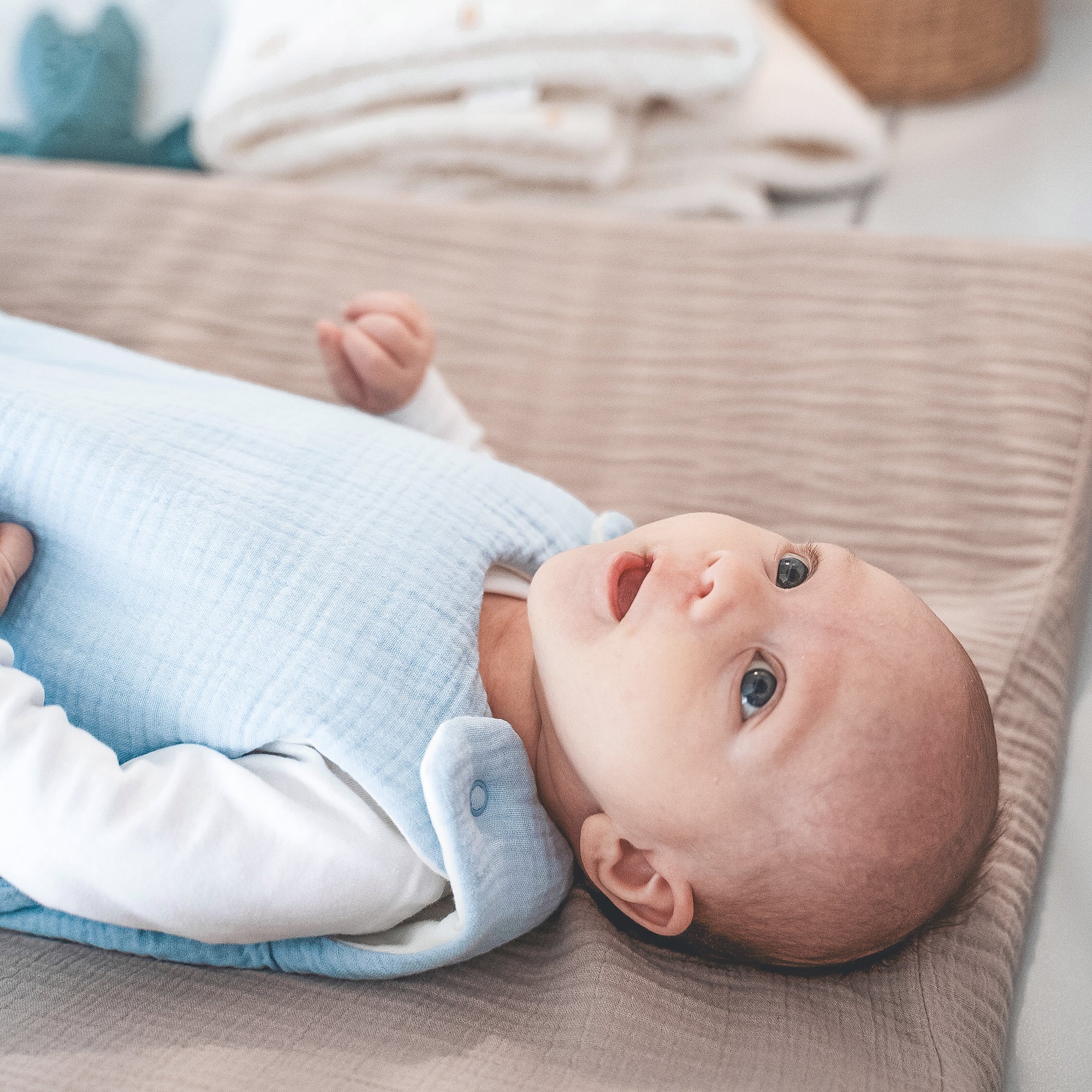 julius zöllner schlafsack 50/56 Musselin Babyschlafsack, Denim – Julius Zöllner GmbH & Co KG