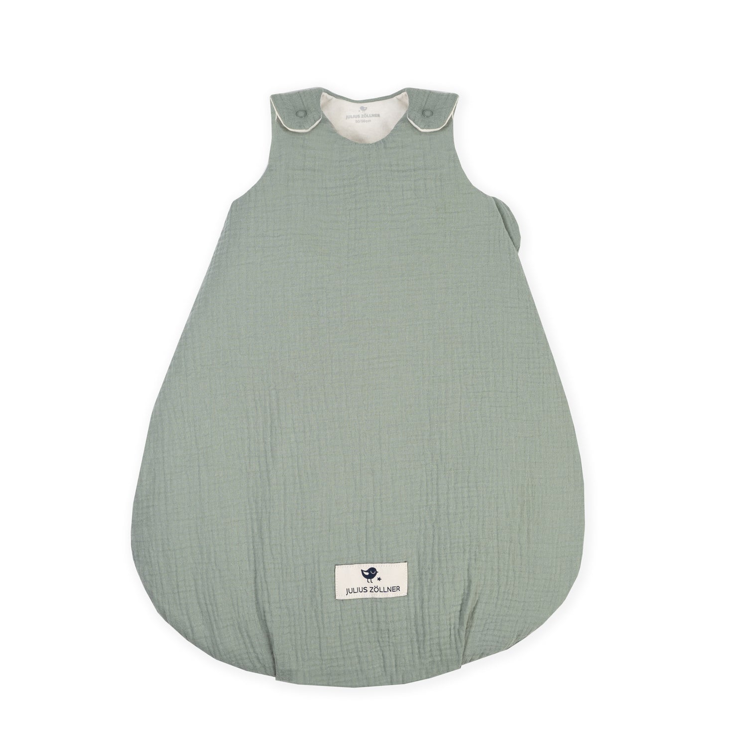 Muslin baby sleeping bag, green