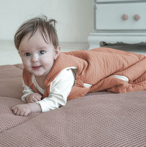 Muslin baby sleeping bag, Dune