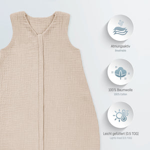 Musselin Sommerschlafsack, Sand