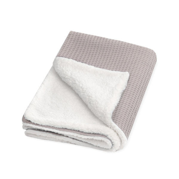 Winter blanket, waffle piqué light grey