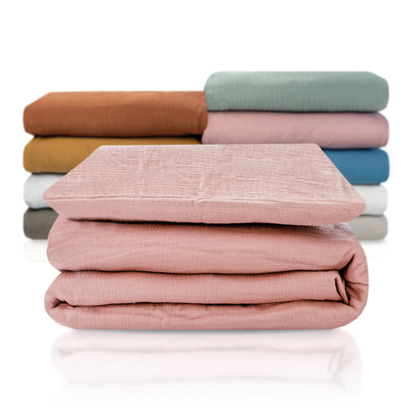 Bed linen made of cotton, Dusty Rose