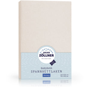Jersey Spannbettlaken für Babymatratzen 60x120 bis 70x140cm, shell