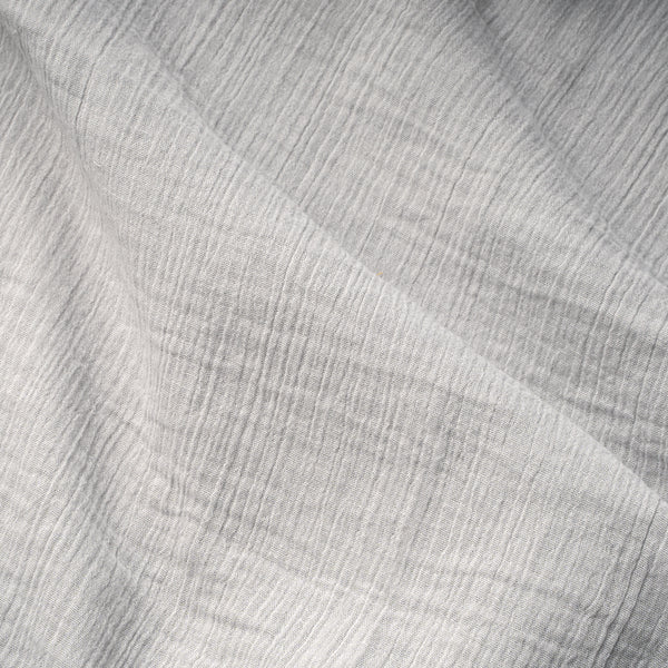 Cotton muslin bed linen, grey