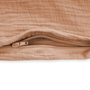 Cotton muslin bed linen, dune