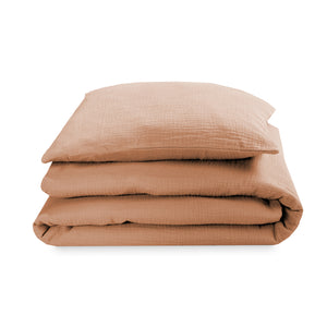 Cotton muslin bed linen, dune